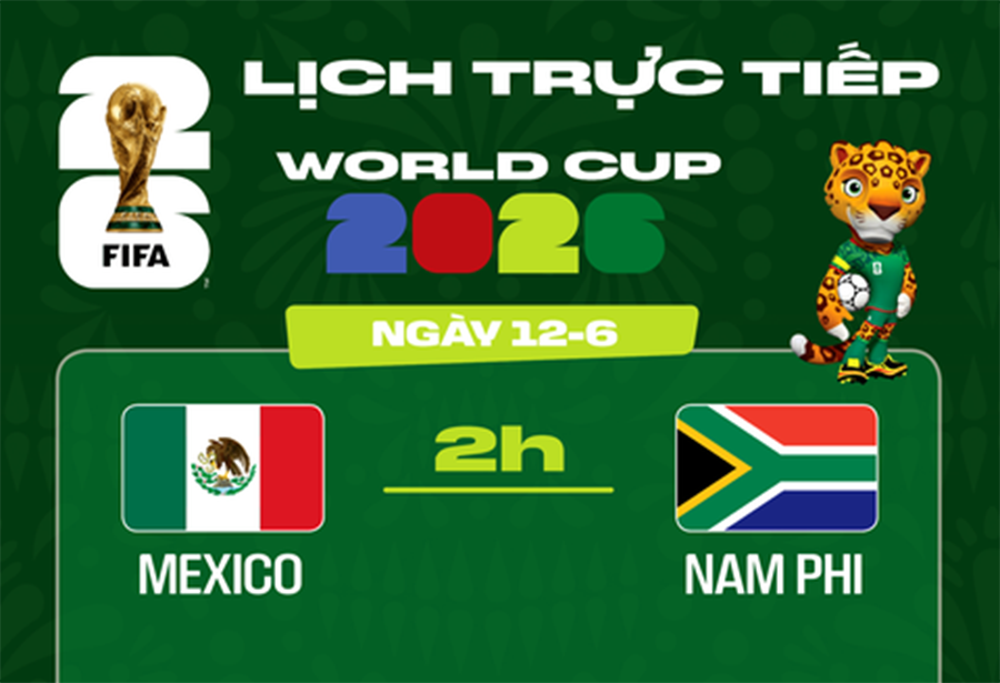 Lịch thi đấu World Cup 2026 hôm nay (11-6)

